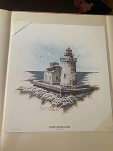 Ben Richmond Northern Lights of 700 Signed Lithograph 19 x 17.5 inch Lighthouse - Picture 1 of 9