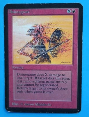Magic the Gathering MTG ALPHA DISINTEGRATE MP C 1993 Old School Vintage Nice!! - Image 1 of 4