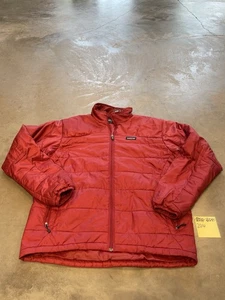Vintage Patagonia Primaloft Puffer Jacket Red Mens Large Coat Lightweight - Picture 1 of 7