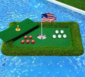Floating Golf Green for Pool Chipping Green Mat 35x24/47x35/63x47 Ball Retriever - Picture 1 of 7