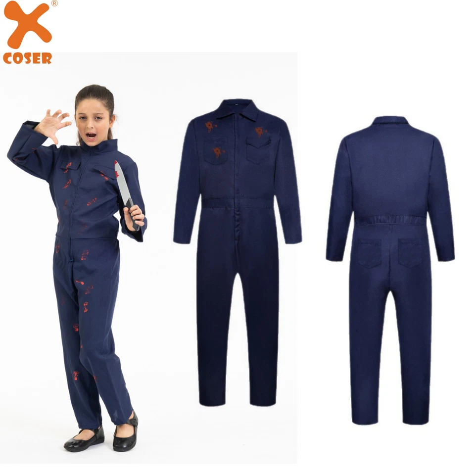 Xcoser Niños Disfraz de Halloween Adulto Michael Myers Juegos con disfraces Halloween Fiesta Conjunto Foto 1 de 4