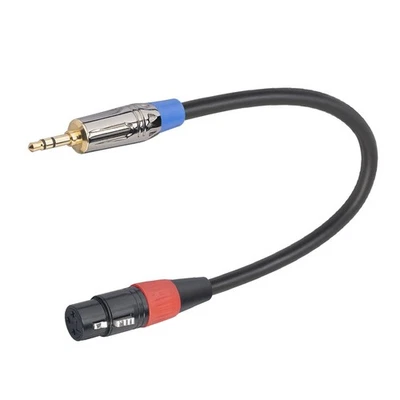 3.5mm TRS Male to 3Pin XLR Female Cable Dual Layer Shielded  Mic Audio Cable - Image 1 of 4
