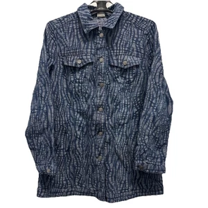 NUEVO CON ETIQUETAS Chicos Talla 3 Chaqueta Denim Alargada Cebra EE. UU. 16/18 XL Azul Manga Larga - Imagen 1 de 4