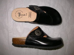 Think! Capra Giglio Veg Black Clogs 36 5  - Picture 1 of 2