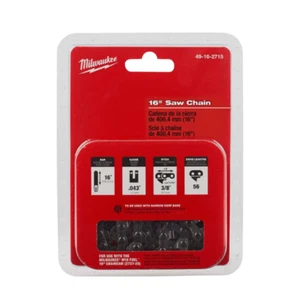 Repuesto de cadena de sierra Milwaukee 49-16-2715 16" para motosierra 2727-20 - Nuevo - Imagen 1 de 6