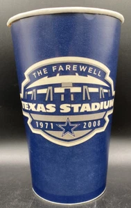 Menge 10 8" Texas Stadium Abschied 64 Unzen Papier Solo Tassen 2008 Dallas Cowboys - Bild 1 von 6