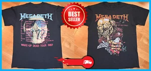 1987 Megadeth vintage Rare US Tour Concert T-Shirt - Picture 1 of 4