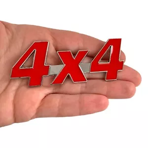 4x4 Digits Letters Nameplate Red Emblem Badge for Tailgate Fender Door - Picture 1 of 4