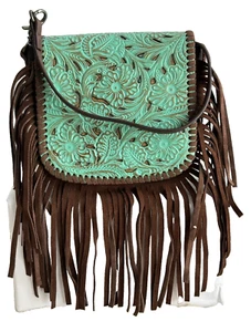 Western cowgirl cross body rodeo fringe cross body floral shoulder bag small - Picture 1 of 7
