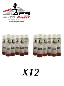 X12 APS Glanzweiß Professionelle Sprühfarbe Aerosol Mehrzweck 500ml - Bild 1 von 2