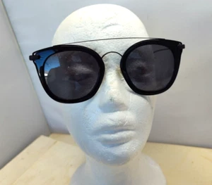 Diff Eyewear Zoey Polarized GR14P Black Metal Sunglasses Round 50-19-140 - Picture 1 of 11