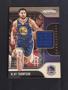 Camiseta deportiva Panini Prizm Sensational Swatches 2019-20 #SS-KTP Klay Thompson usada en juegos - Imagen 1 de 2