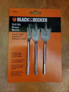 Black & Decker Drill Bits Set Of Three New - Bild 1 von 4