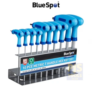 Blue Spot Tools 12185 10 piece 2-10mm T handled hex allen key set - Picture 1 of 1