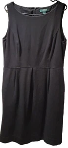 Ralph Lauren Womens Dress multi-occasion knee length Black Size 14 - Picture 1 of 3