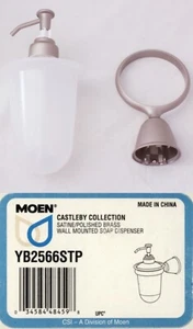 PIEZAS DE Dispensador de Jabón Montado en Pared Satino Colección Castleby Moen YB2566STP - Imagen 1 de 9