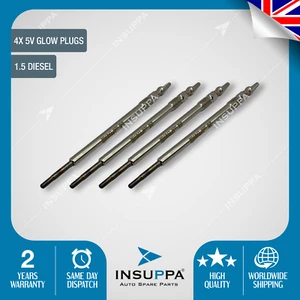 Glow Plugs 5V For Citroen Ford Vauxhall Peugeot 1.5 Engines- 4Pcs Set 9809088180 - Picture 1 of 16