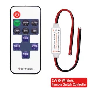 Control remoto inalámbrico de 12 V RF para mini tira de luz LED interruptor atenuador controlador - Imagen 1 de 12