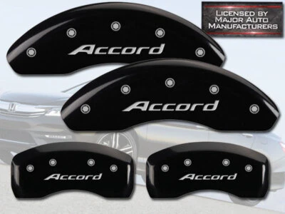 2008 - 2012 年本田“Accord”4 Cyl 前后黑色 MGP 刹车盘卡钳盖 — 第 1/4 张图片