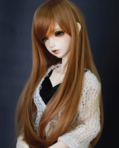 6-7" 1/6 BJD Golden Marrón Peluca Larga LUTS Muñeca SD DZ DOD MSD Soom Volks Cabello - Imagen 1 de 4