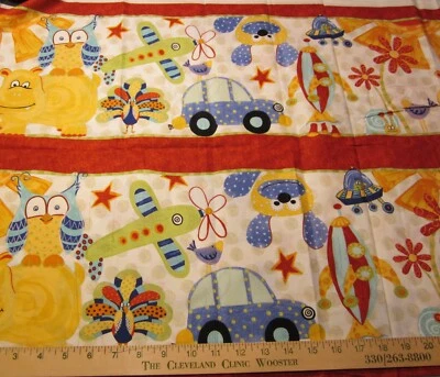 34"  Cotton Fabric "Cut Apart Stripe, Extraordinary World"  In the Beginning NEW - Image 1 of 4