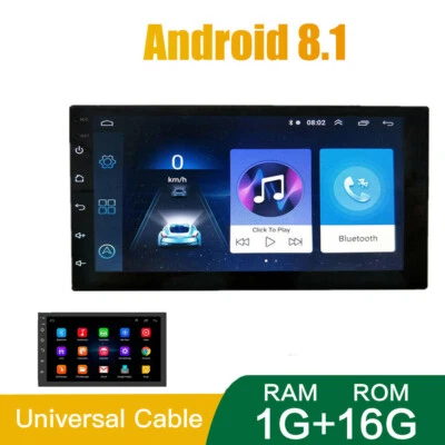 1G +16G 7"" Android 8.1 2 Din Coche Radio FM Multimedia Reproductor de Video Estéreo GPS MAPA Foto 1 de 4