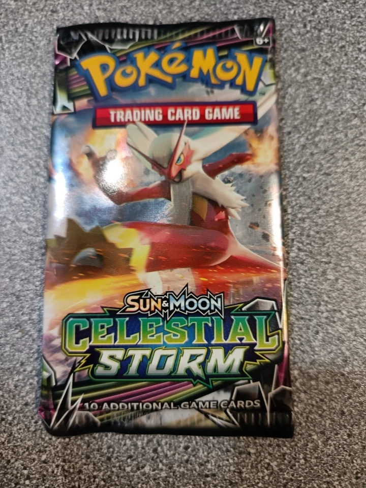 Pokémon 81438 Sun and Moon Celestial Storm Card Game Booster Packet