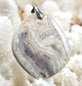 Agata 90 Carati - Ciondolo Cabochon Pietra Naturale - Messico DH86 - Picture 1 of 2