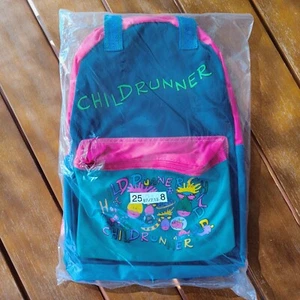 Kinderrucksack Rucksack Retro Vintage 90er Neonpink/Blau Neu OVP "Childrunner" - Bild 1 von 5