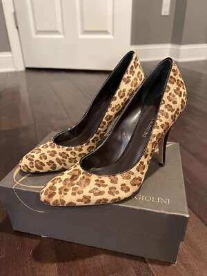 NIB Enzo Angiolini Tricks Pumps 8.5 M animal print brown pony - Imagem 1 de 4