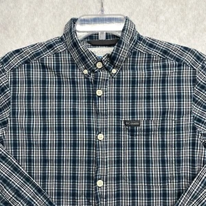 Columbia Sportswear Men’s Button Down Plaid Shirt Long Sleeve Gray Size Small - Picture 1 of 15