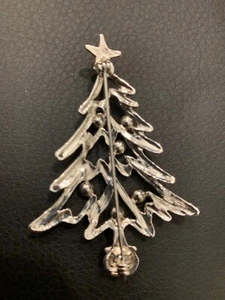Vintage zweifarbige Weihnachtsbaum Brosche Anstecknadel - Bild 1 von 5