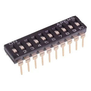 NDIR-10STV APEM 10 Way Through Hole DIP Switch SPST - Picture 1 of 1