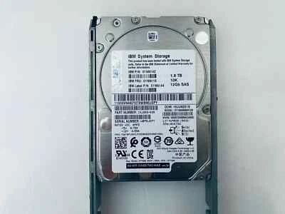 NEW IBM 01NN116 01NN142 01NN144 1.8TB 10K 2.5" SAS 12G HARD DRIVE - Image 1 of 2