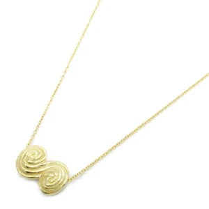 TIFFANY&CO Swirl Necklace Pendant 18KYG Yellow Gold Used women - Picture 1 of 7