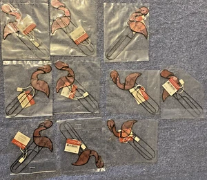 Lot Of 10 Ten Thousand Villages Pink Flamingos  Stain Glass Like Bookmarks New - Picture 1 of 4