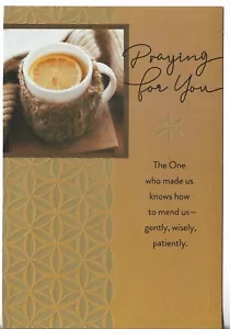 NEW DaySpring Card apx 5.5x8 Religious Praying for You to Get Well - Picture 1 of 3