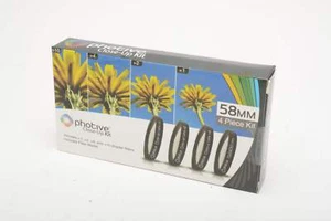 Foto 4er Set Nahfilter Set 58mm (+1, +2, +4, +10) Neu in OVP mit Etui - Bild 1 von 3