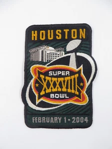 5" NFL Houston Super Bowl XXXVIII Feb 1-2004 Patch Embroidered - Picture 1 of 3