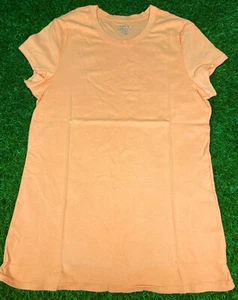 Camiseta para mujer antigua azul marino ajuste perfecto manga corta múltiples tallas naranja Valenora - Imagen 1 de 3