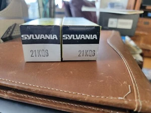 Coppia tubi aspirazione NOS SYLVANIA 21KQ6 completamente garantiti - Foto 1 di 1