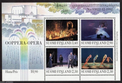 Finland - "MUSIC ~ THEATRE ~ NATIONAL OPERA HOUSE" MNH MS 1992 ! - Image 1 of 2