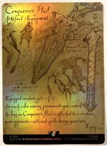MTG Conqueror's Flail RAINBOW FOIL Secret Lair Assassins Creed 1571 NM - Imagen 1 de 1