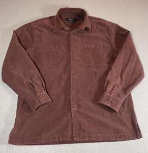 Nat Nast Corduroy Shirt Men’s L Brown Long Sleeve Button Up Cotton Lined Sleeves - Picture 1 of 9