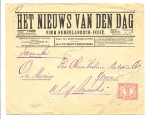 DUTCH INDIES NED INDIE 1915 CV -CABEZAL DE PAPEL DE NOTICIAS - A EE. UU. --F/VF  - Imagen 1 de 1