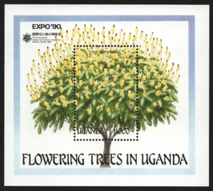 Uganda 1990 - Mi-Nr. Block 109 ** - MNH - Bäume / Trees - Bild 1 von 1