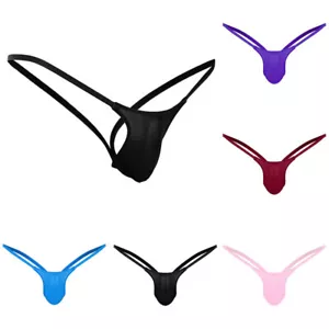 Strings Sexy Pour Hommes String Transparent Slip Taille Basse Transparent a - Foto 1 di 20