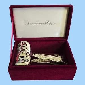 American Silversmiths By Godinger Asparagus Tongs w/ Box Reproduction Of Tiffany - Picture 1 of 11