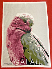Vintage Annabel Trends Tea Towel w Galah Pattern Australian Design Bird Art