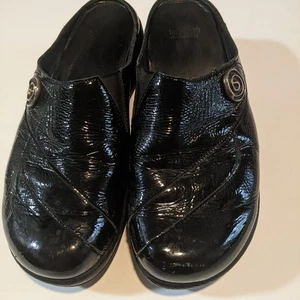 Mephisto Grace Air Relax Black Patent Leather Mule Clogs Shoes Women's Size 7 - Picture 1 of 10